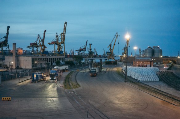 What gets out of Ukraine is being rerouted from ports around Odessa to others including this one, Constanta, in Romania.