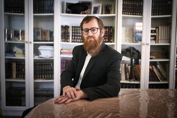 Rabbi Effy Block’s home and car were graffitied with antisemitic messages in St Kilda last year.