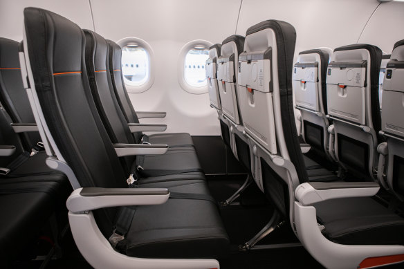 Jetstar’s A321neo economy seats.