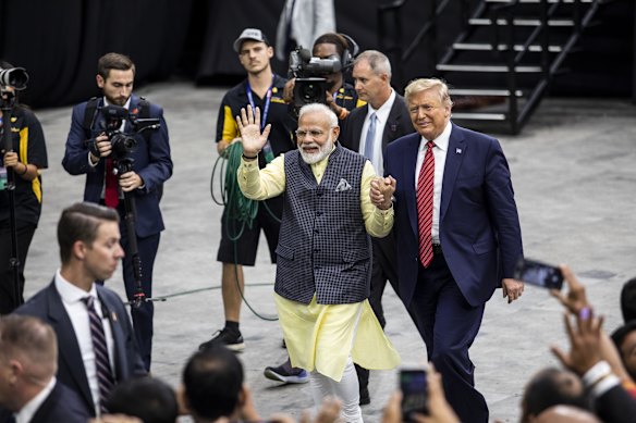 Indian Prime Minister Narendra Modi and US President Donald Trump in 2019.
