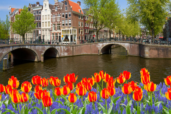 A booklet entitled Tulips From Amsterdam had maps of two nature walks around this beguiling city.