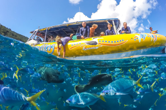 Ocean Rafting’s Southern Lights trip also stops at the iconic Whitehaven Beach.