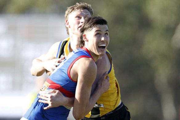Sam Darcy in action in the VFL last month.