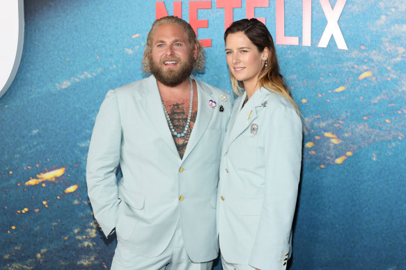 Jonah Hill and Sarah Brady in 2021.