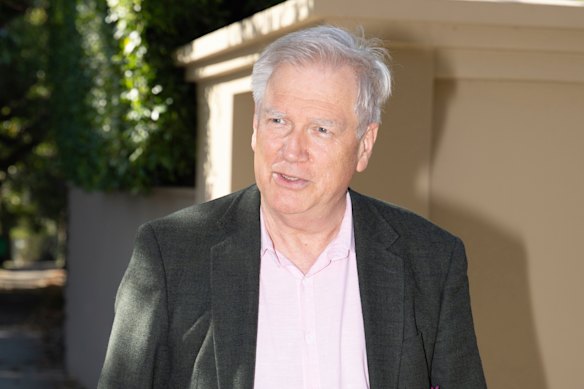 Andrew Bolt pictured arriving at Lachlan Murdoch’s Christmas Party in December 2025.