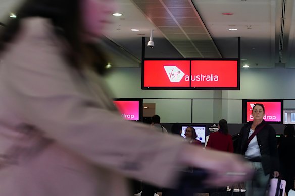 On the go: Virgin Australia.