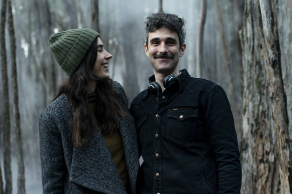 Actors and husband and wife Geraldine Hakewill and Mark Leonard Winter.