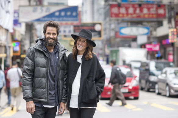 Craig Ellis and Erin Deering, the co-founders of Triangl, in Hong Kong in 2014.