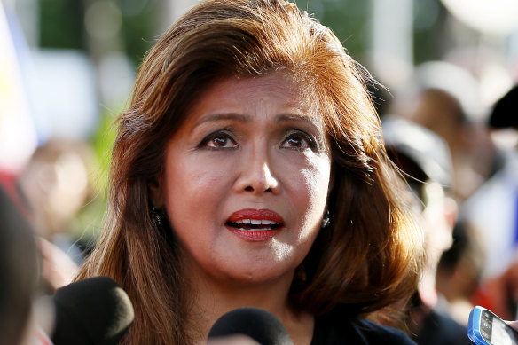 Senator Imee Marcos, the president’s sister. Sara Duterte claimed to have threatened to dig up her father’s body “and throw it in the West Philippine Sea”.
