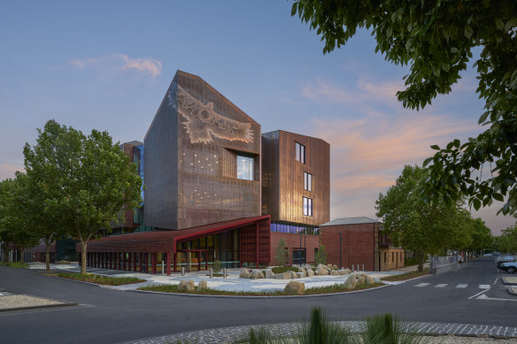 Bendigo Law Courts references the streetscape in its design. 