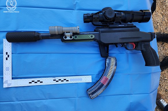 A huge weapons haul was discovered at two addresses in Moree.
