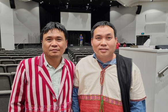 Poe Eh Chakee and Pastor Gail Moe Dwai (right) from the Werribee Karen Baptist Church.