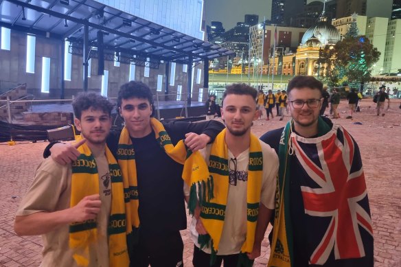 Hassan Yehia, Jad Soufan, Haydar Yehia, and Ali Soufan at Federation Square.