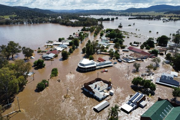 Aerial shots of Eugowra on Monday afternoon.