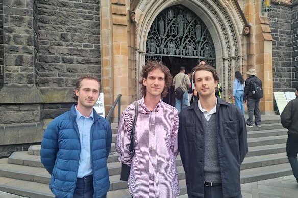 From left: Angus Grant of Fitzroy North, George Willmott of Windsor and Jack Tweedie of Brunswick.
