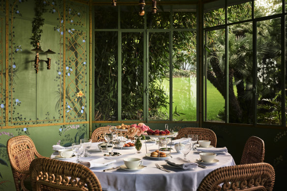 One of the garden dining pavilions… “Luxury here whispers, never shouts.”