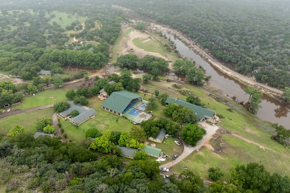 Camp Mystic on the South Fork Guadalupe River, right, and Cypress Creek