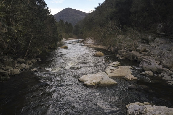 The Kowmung River, one of the areas expected to be flooded by the raising of the Warragamba Dam wall.