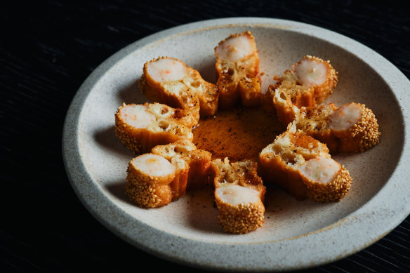 Yugen Dining’s youtiao prawn toast.