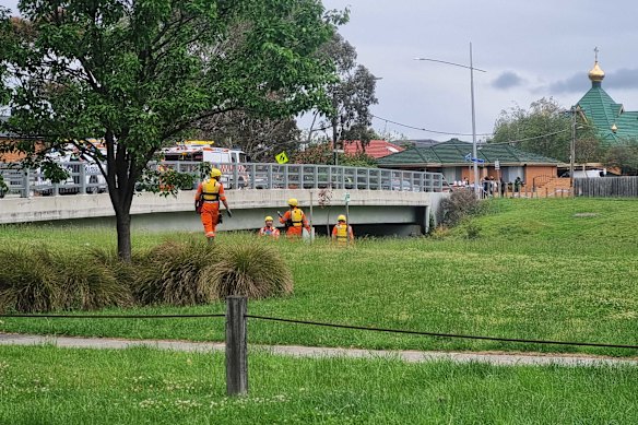 A woman and child have drowned after falling into a waterway in Dandenong this afternoon.