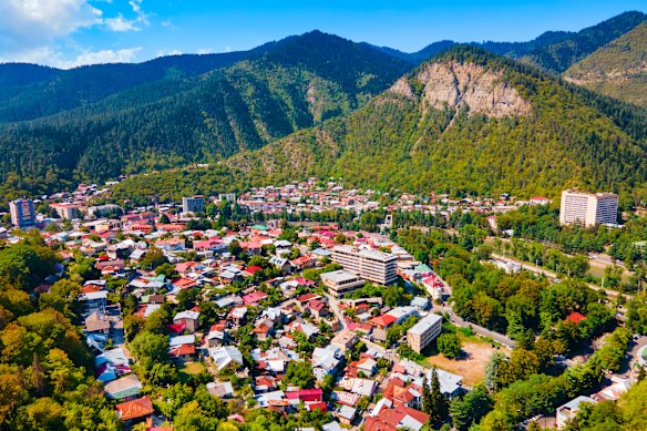 Borjomi, the hillside spa town.