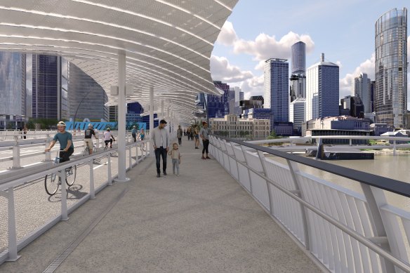 Shade over Victoria Bridge is among the suggestions in the Brisbane City Council City to South Bank Vision.