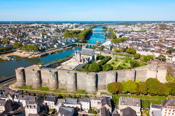 The sprawling Chateau d’Angers in the medieval old town.