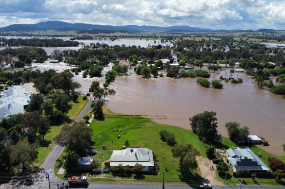 Rescue helicopters have descended on the town of Eugowra, in Central West NSW, where Premier Dominic Perrottet said the “focus is on saving lives”.  