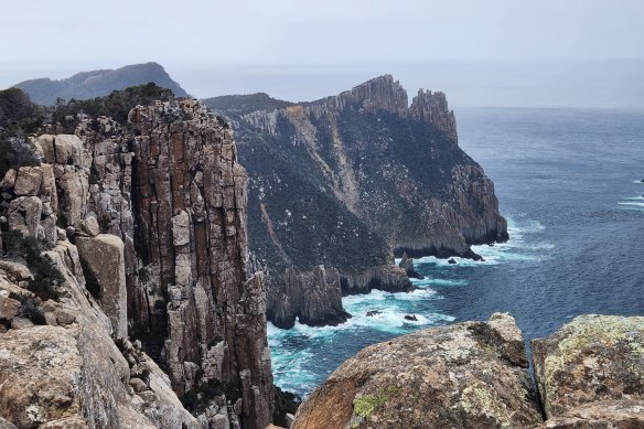 Stunning scenery, including the cliffs of the Tasman Peninsula were among the many highlights of the trek.
