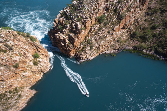 Horizontal Falls, in WA’s Kimberley. 