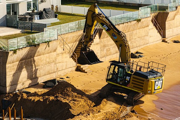 Collaroy has been trying to defend its beach using walls in the wake of the 2016 east coast low.