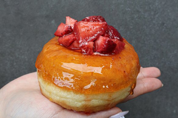 The strawberries and cream doughnut from Duo Duo.