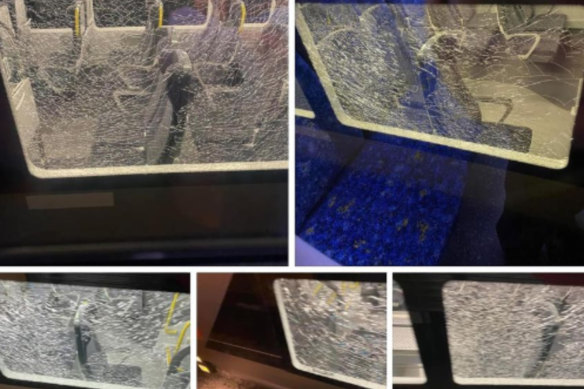 More than two dozen windows on the new intercity trains have been shattered.