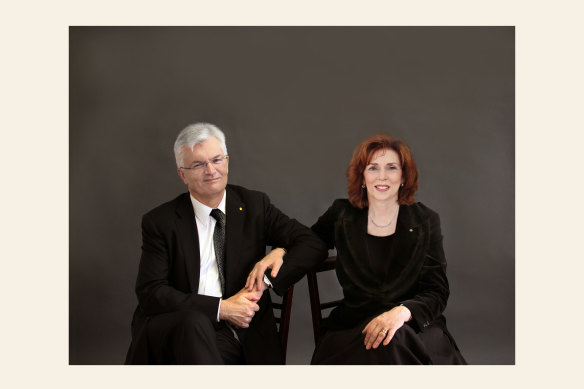 The  portrait of Margaret Gardner and husband Glyn Davis in the National Portrait Gallery.