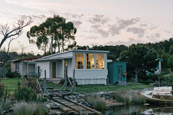 Captains Rest. The cabin has stunning views over Lettes Bay and beyond.