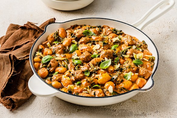 This seriously comforting and seriously filling dinner takes only half an hour to make.