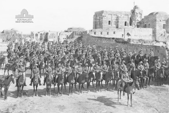 Brigadier General Harry Chauvel commanding 1st Australian Light Horse Brigade. 