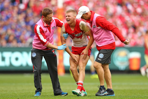 Dan Hannebery was never the same player again after his knee injury in the 2016 grand final.