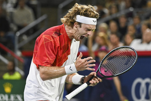 Andrey Rublev’s ever-present rage threatened to boil over as he spiralled to a quickfire loss to Alexei Popyrin.