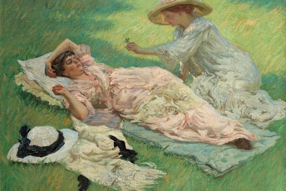 Rupert Bunny 'The four-leaf clover' c1915–1917, The John and Caroline Laws Collection.