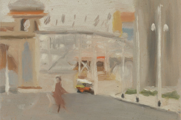 Clarice Beckett, Australia, 1887 - 1935, Luna Park, 1919, Melbourne, oil on board; Gift of Alastair Hunter OAM and the late Tom Hunter in memory of Elizabeth through the Art Gallery of South Australia Foundation 2019, Art Gallery of South Australia, Adelaide.
