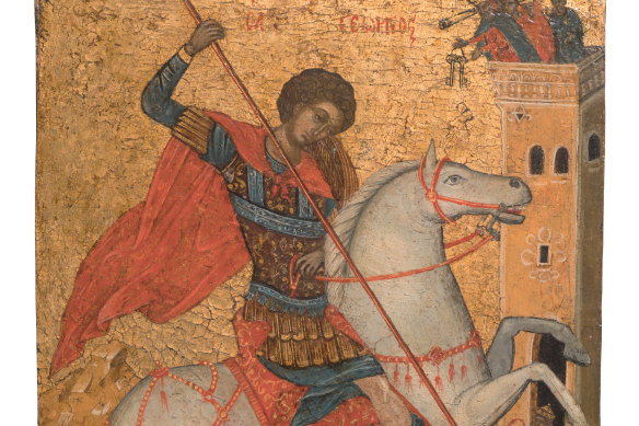 St George and the Dragon, Crete, c. 1500 (detail).