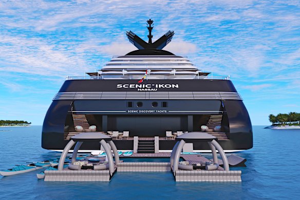 Scenic Ikon marina at the aft of the ship (artist impression).