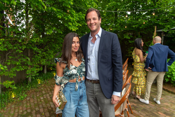 Candice and Brandon Miller attend a Hamptons Magazine party in 2019.