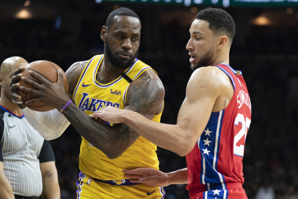 LeBron James moved up in the record books but Ben Simmons and Philly took the win.