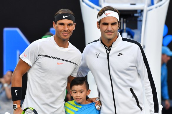 Legends Rafael Nadal and Roger Federer, pictured, have not weighed in on the smoky conditions. 