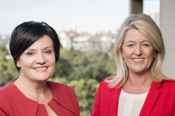 NSW Labor Party leader Jodi McKay (left) and her deputy, Yasmin Catley. 