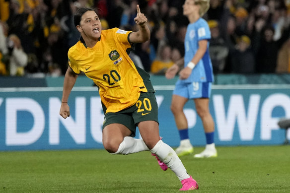 Sam Kerr has been sidelined with an ACL injury since January.