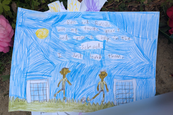 A note left for the two boys from a school friend.