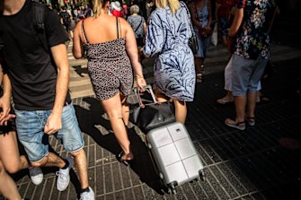 Tourists in Barcelona. Spain recorded a 1.4 per cent drop in British tourists in the first half of 2019.
